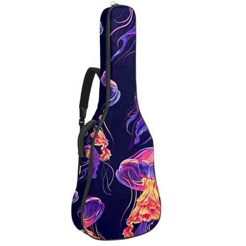 Sac à dos pour guitare acoustique méduse violette, l'étui souple idéal pour aller au cours de musique