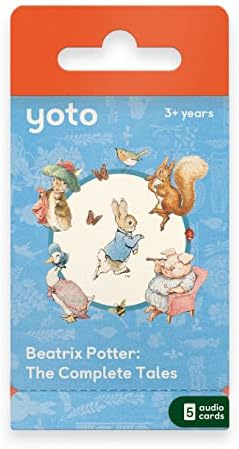 Yoto Beatrix Potter: The Complete Tales – 5 Kids Audio Cards for Use with Yoto Player & Mini All-in-1 Audio Player, Educational Screen-Free Listening with Fun Playtime Bedtime Travel Stories, Ages 3+