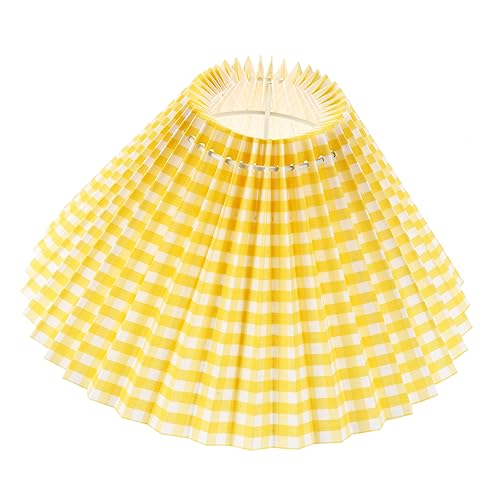 OSALADI 1 Juego Pantalla De Lámpara Pantallas De Lámpara Plisadas Amarillas Tulipas Para Lamparas De Techo Bombillas Exterior Pantalla De Tela Con Clip E27 Paño Cerámica Lámpara De Piso