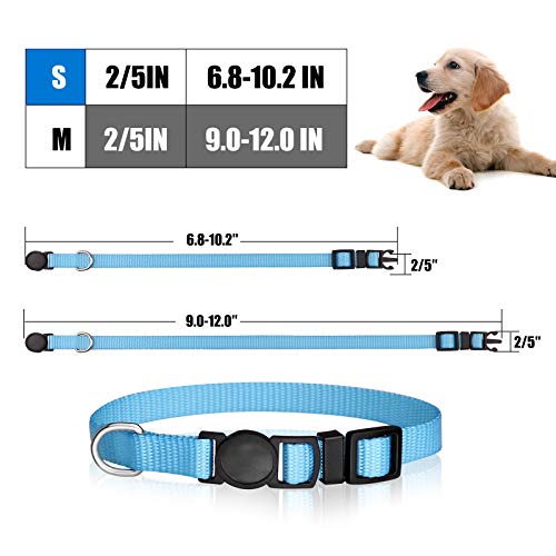 12 Pcs Puppy Collars For Litter Puppy Id Collars Whelping Puppy Collars Safety Buckle Soft Nylon Breakaway Collars With 6 Record Keeping Charts(S) #TOP5