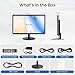 Eyoyo Security Camera Monitor 22-inch, 1080P FHD 75Hz LED PC Screen with HDMI VGA AV BNC USB Inputs, Built- in Speakers, Video Monitor for CCTV NVR DVR