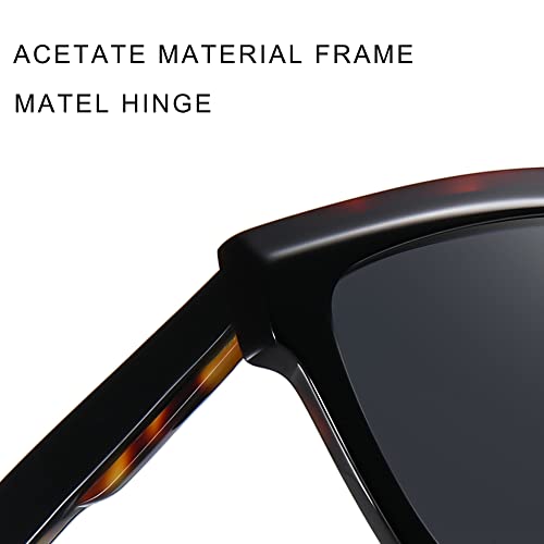 Noskin Vintage Square Polarized Sunglasses for Men Retro Eyewear Acetate Frame Metal Hinge3