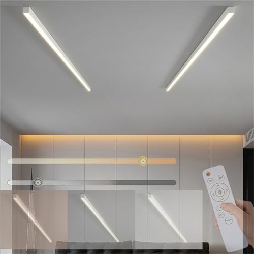 Plafonnier LED dimmable pour salle à manger et cuisine moderne 100cm