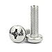 SS304 Stainless Steel Phillips Cross Pan Head Hollow Screws, Hollow Machine Screws Assortment, M2 M3 M4 M5 M6 M8 M10 for Hardware Repair & Industrial Applications (M6-1.0 x 8mm Hole 2.0, 50pcs)