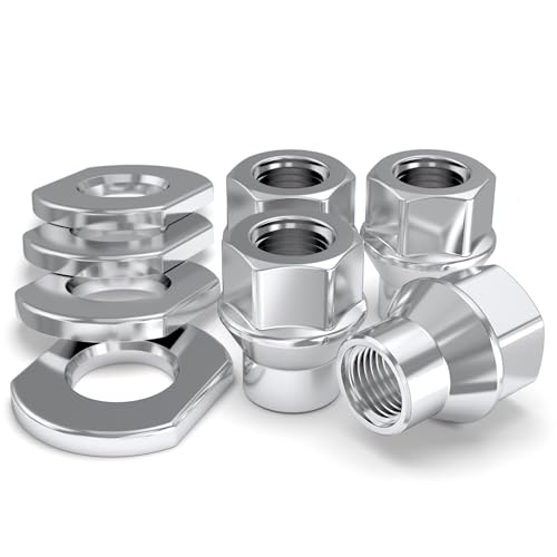 Image of White Knight 7804-14 Chrome 1 /2 inch-20 Open End ET Bulge Lug Nut, 4 Pack