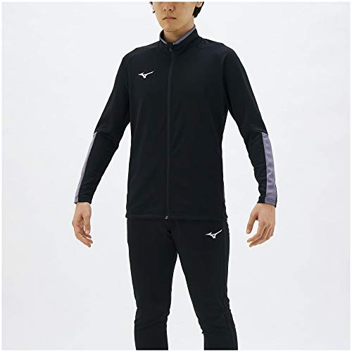 [ミズノ] トレーニングウェア TEAMライン ソフトニットジャケット 32MC1160 キッズ ブラック×チャコール杢 150
