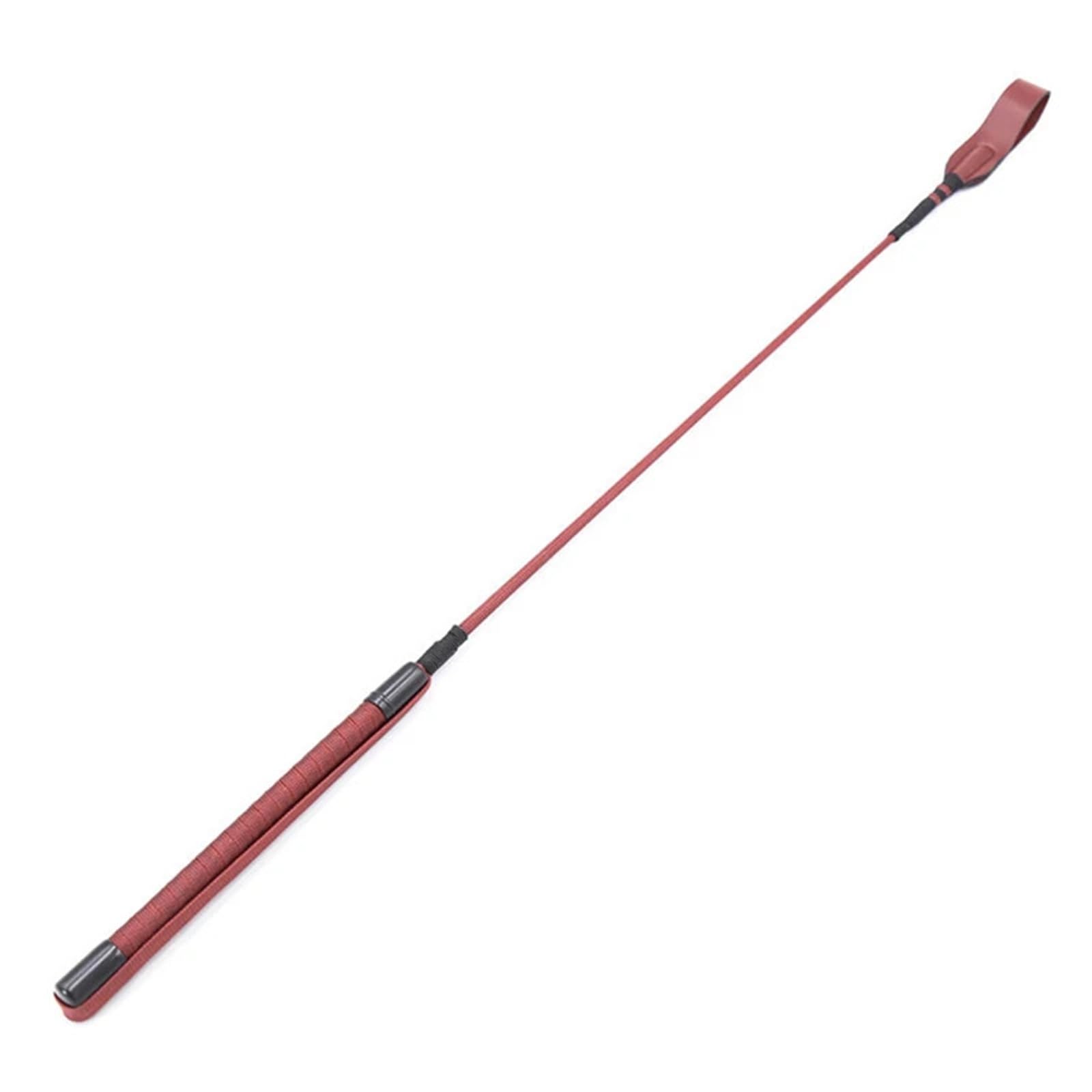 Frustino Cavallo Cavallo da Paddle Flogger con Frusta Lunga Dritta in Pelle 66 cm, frustino Equitazione for