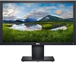 Dell 20 E2020H 19,5 pouces 60Hz Petit moniteur mince pour ordinateur portable, ordinateur & Bureau, HD+ 1600 x 900p, Anti-Gloire, LED Affichage, connexion VGA/Displayport - noir