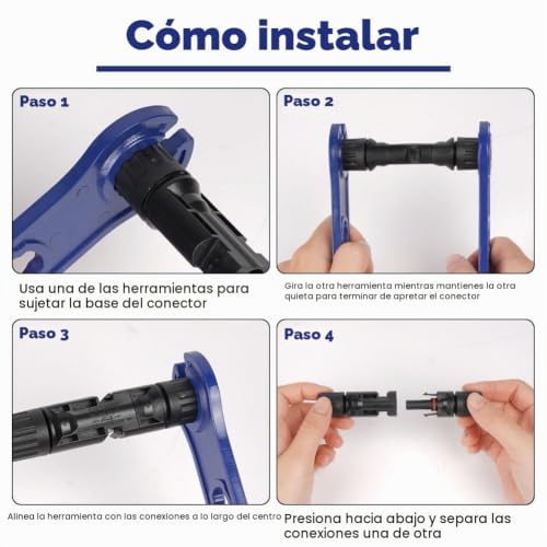 Miniatura 5 de Uraqt 8 Pares Conector Solar Fotovoltaico, Macho Hembra Conectores De Cable De Panel Solar, Conector De Anillo De Sellado Impermeable, Para Paneles Solares Sistemas Fotovoltaicos