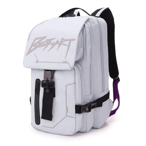 BESMART Hiking Outdoor Travel Backpack with Design, Water-Resistant Laptop Daypack Book Bag with Multi-Layer for Men & Woman (Light Grayish Blue)