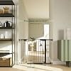 Cumbor 46 Auto Close Baby Gate & Cumbor 40.6 Dog Gate, Durable Child Gate for Stairs, Doorways, Easy Walk Thru Dog Gate for House for Doorways