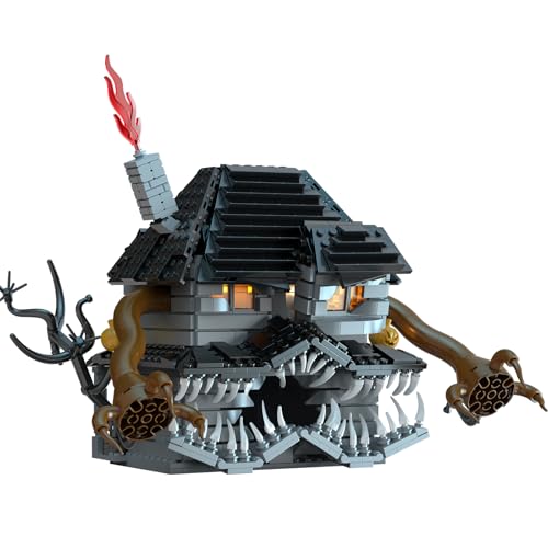 Halloween Haunted House Building Blocks Set, Miniature House Decor Model Kit with LED Light, Haunted Mansion for Adults, Teens Age 14+ (1025 PCS)