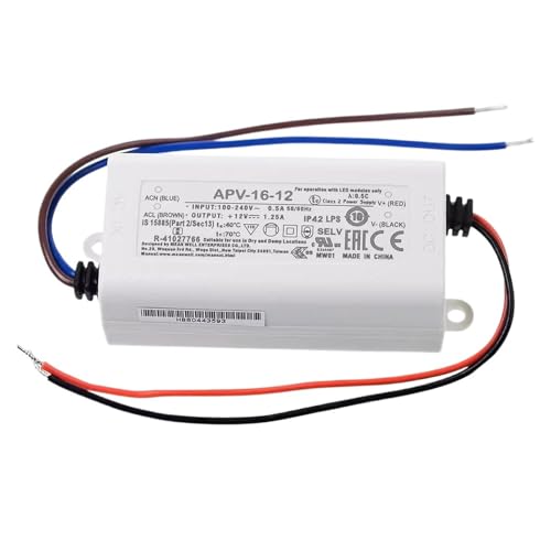 Alimentation APV-16-12 LED 16W tension constante pour éclairage intérieur