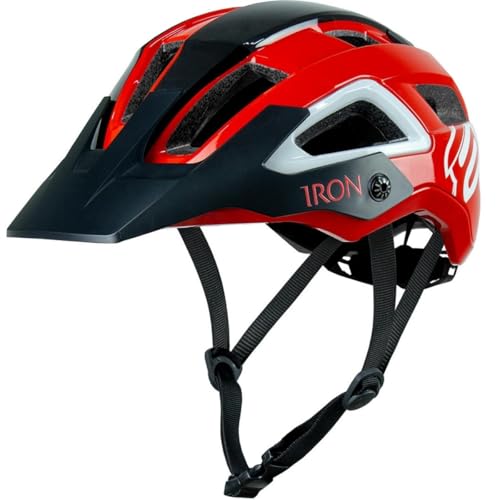 CAPACETE BIKE IRON VERMELHO PRETO (G/GG)