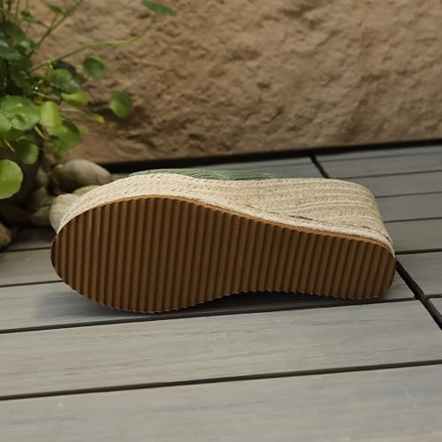 Sandales à plateforme bohème avec languettes tissées confortables et légères