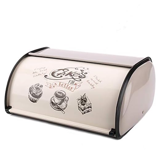 PENGKE Stainless Steel Bread Box for kitchen,Metal Bread Bin,Bread Storage Bread holder for Counter,Pack of 1