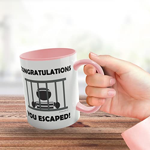 Stuff4 Leaving Gifts for Men or Women, Congratulations You Escaped Retirement Mug - Image 3