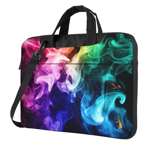 Sac ordinateur antichoc imprimé fumé coloré avec bandoulière