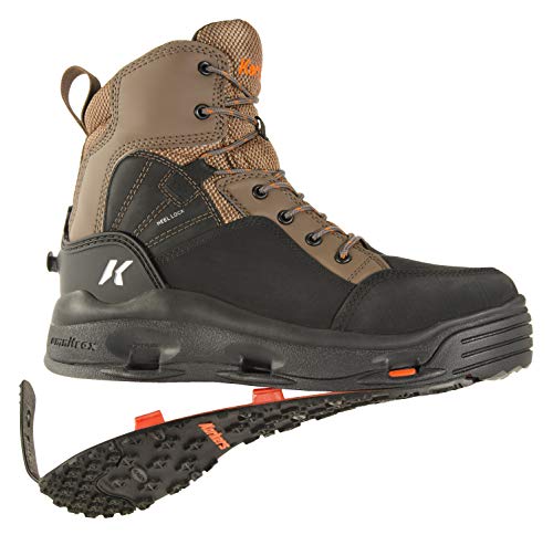 Korkers Buckskin Men's Wading Boots - Durable and Non-Corrosive - Includes Interchangeable Felt & Kling-On Soles4