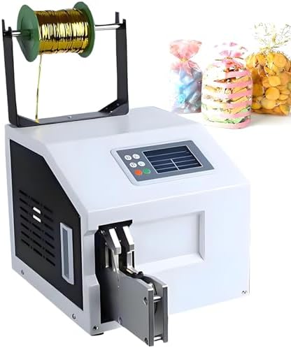 Electric Food Bag Closure Twist Tying Machine - 4" LCD Screen, Smart Control, Efficient Packaging Tool for Food Industry, Adjustable 5-30mm Tie Size