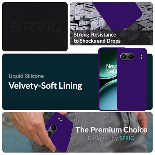 Image of SPRIG Compatible with OnePlus Nord 4 Premium SilkTone Back Cover Drop Tested Shock Proof Mobile Case for Men, Women, Boys and Girls with Camera Protection (Dark Violet)