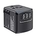 International travel adapter, MINGTONG 4 USB worldwide universal travel power plug adapter, All in One European Power Adapter Electrical Adapter for Travel - Type C Type A Type G for UK Japan China EU
