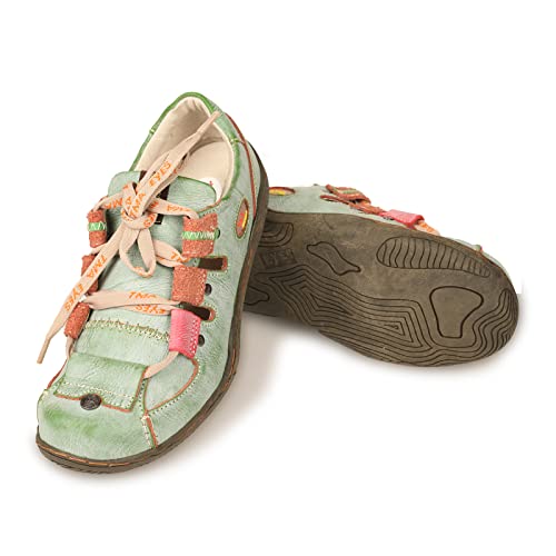 TMA EYES Women's Patchwork Leather Walking Sandal Shoes4