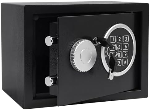 Arregui Electronic Safe For Home - Keypad Security Box 25x35x25cm With Emergency Key