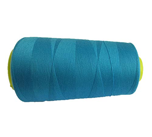 3000 yardas Azul eléctrico Carrete 40s 2 402 Tex 27 Entradas Tamaño 120 Carretes Poliéster PP SP Hilo de coser Mano Máquina industrial Bordado Hilo Pantalones Lona Acolchado Serger Ropa Cover