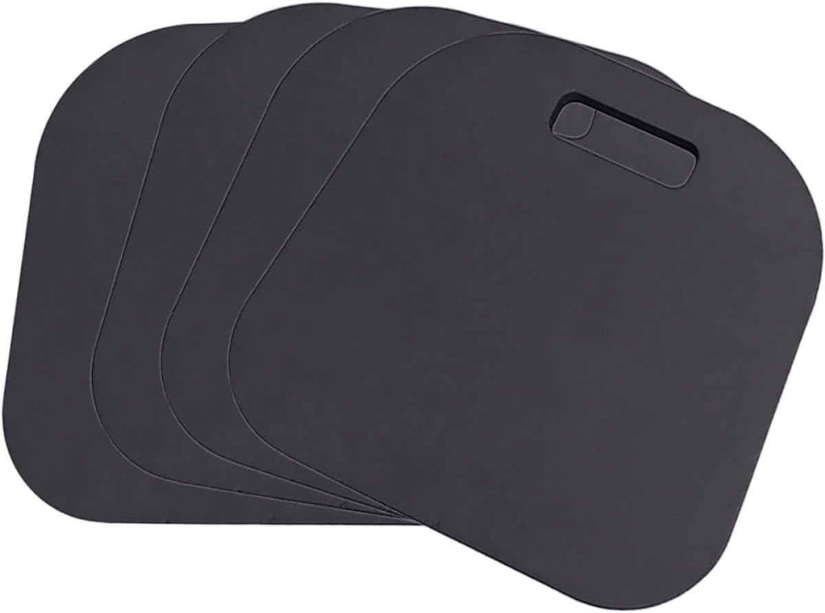 minkissy 4pcs Knee Pads Cushions for Gardening and Exercise, 33x32x2cm Thick Black Kneeling Mats, Comfortable Foam Pads for Outdoor Garden Work and Workout Support