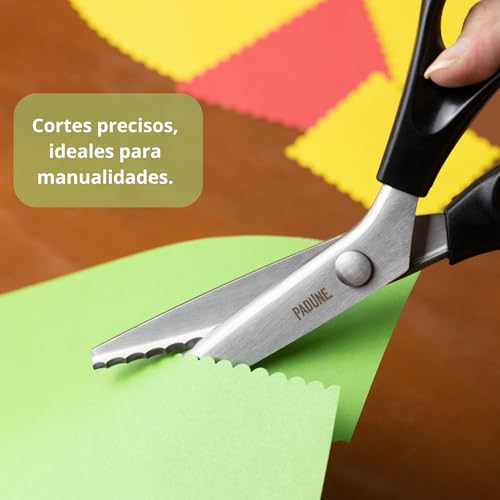 Miniatura 6 de Padune Tijeras Ondas 7mm. Cortahilos Pinzas Costura Para Tela Tijeras Dentadas Costura De Acero Inoxidable Para Tela Y Manualidades. Ondas 7mm
