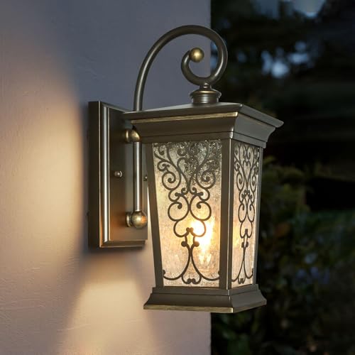 ALVIME Outdoor Wall Light Fixtures, 14' Vintage Spanish Style, Oil Rubbed Bronze Exterior Wall...