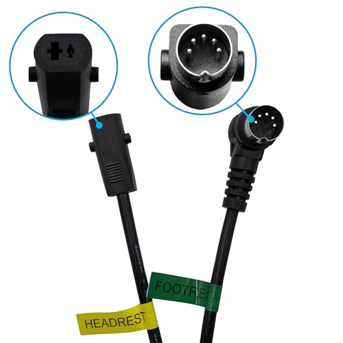 Controlador reclinável elétrico RMT modelo WPS4C10073 4 botões, 5 pinos machos, 2 pinos fêmeas, subs