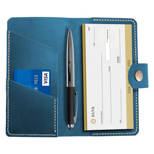 Turbosnail Leather checkbook holder, Checkbook cover handmade, For Women and