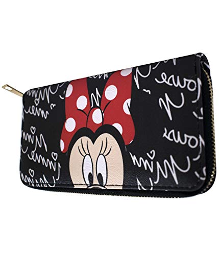 Carteira Rosto Minnie Preta - Disney