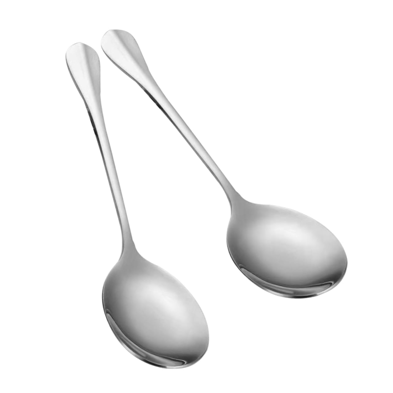 Cabilock Big Serving Spoons Mixing Utensils Stainless Steel Square Head for Cooking Buffet