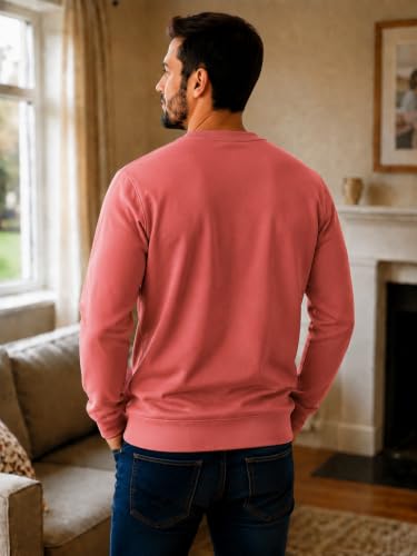 Image of Mack Jonney Men's Printed Fleece Sweatshirt|Full Sleeve Round Neck Winter Sweatshirt for Casual Wear|Travel|Gym & Everyday Style-mj-403