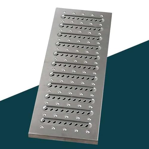 Grille Durable pour Allée et Cour avec Couvercle de Regard en Acier Inoxydable 40 cm