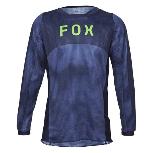 Fox Racing Youth 180 Motocross Dirt Bike Jersey, Navy Taunt, Medium