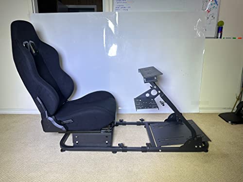 X Factor Gaming Chair Simulator Cockpit Real Racing Seat Model Driving Platform With Steering Wheel Stand And Gear Shifter Mount, Reclining Professional Level Racing Seat Heavy Duty Adjustable Frame #TOP6