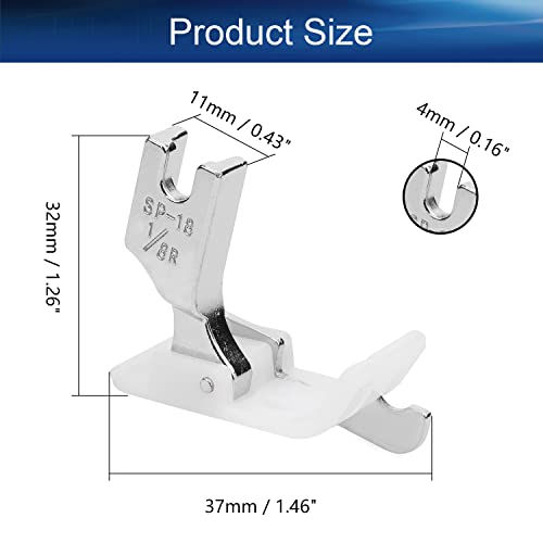 Othmro 3 Piezas Pie Prensatelas Industrial con Guia Derecha 1/8" miniatura 2