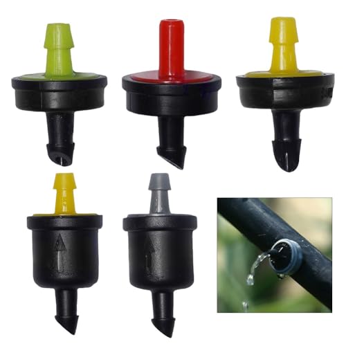 Risveglio Paquete de 20 goteros de riego por goteo compensadores de presión, antiobstrucciones, emisores de riego de puntos al aire libre, cuidado de plantas de jardín