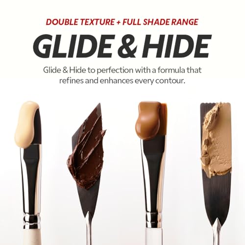 Image of TIRTIR Glide&Hide Blurring Concealer - Creamy texture, Conceals dark circles and wrinkles, Dual formula (liquid tip & balm stick), Long-lasting wear, Korean Makeup, #3W, 0.28 Oz