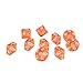 Produktbild D10 Rot Zehn Seitige Juwel Würfel Für RPG Dungeons & Dragons Spiele Satz Von 10 Würfel - Orange, medium