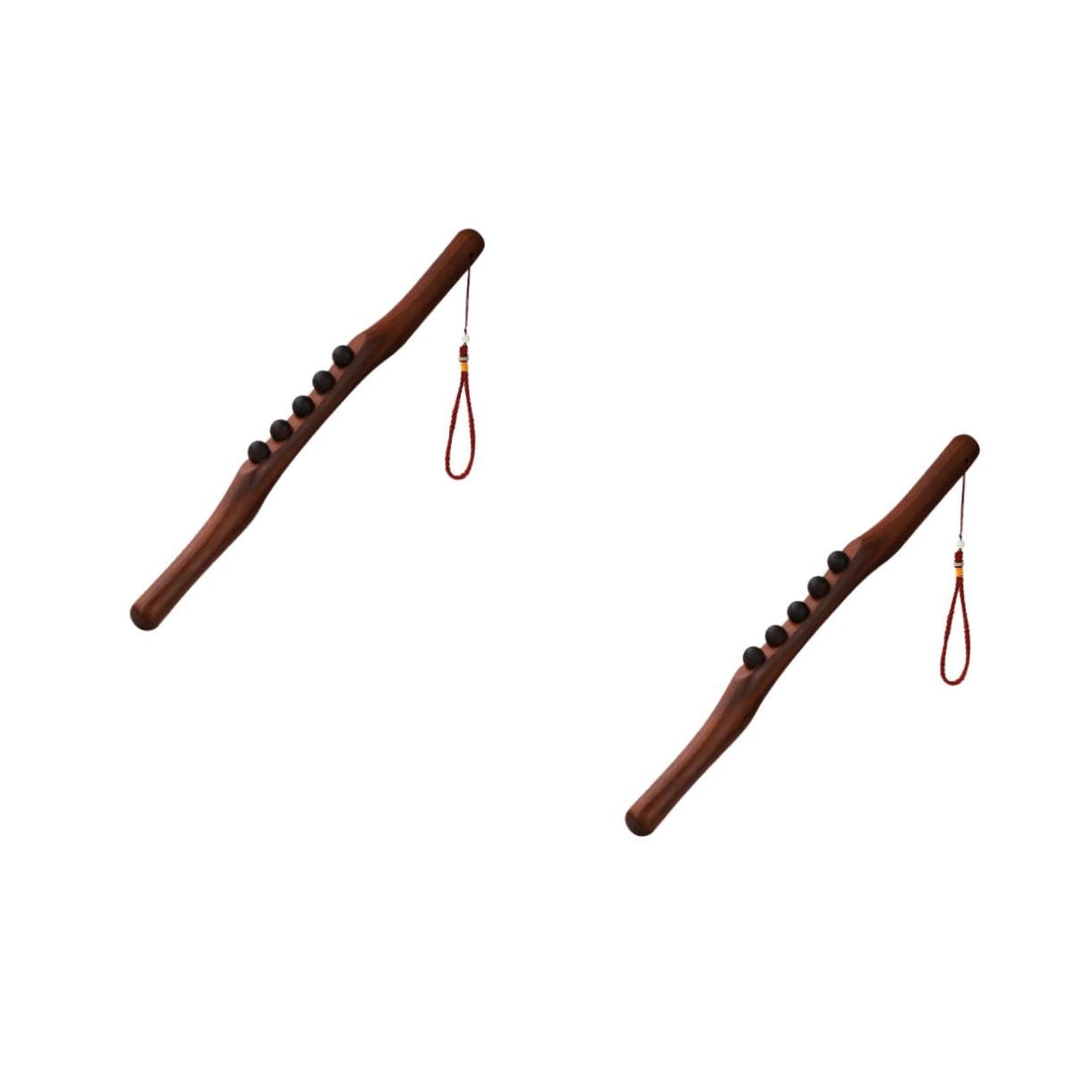 Healvian 2piezas Bastón De Masaje De Madera Para Relajación Muscular Herramienta De Gua Para Cuerpo Completo Para Espalda Cuello Piernas
