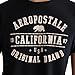 Aeropostale Cali Bear Appliqué Graphic Tee, Dark Black, M