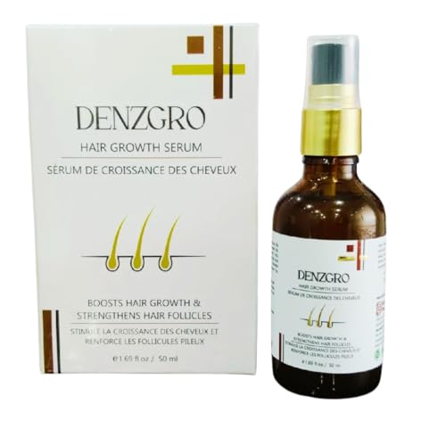 Image of Denzgro Hair Growth Serum for Women & Men - 50 ML | Strengthens Roots, Reduces Hair Fall, Promotes Hair Regrowth | Non-Greasy, Fast Absorbing Formula | With Biotin & Plant Extracts