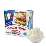Mascarpone Cheese 17.6 oz (500g) | Sterilgarda Italian Mascarpone Cheese UHT | Ideal for Sweet and Savory Dishes | Longer Shelf Life (Pack of 1)