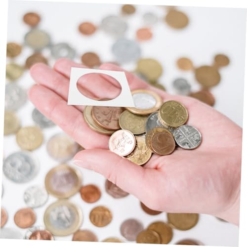 Milisten protector de monedas de papel con clips blancos contra rayaduras pack de 400 uds 5