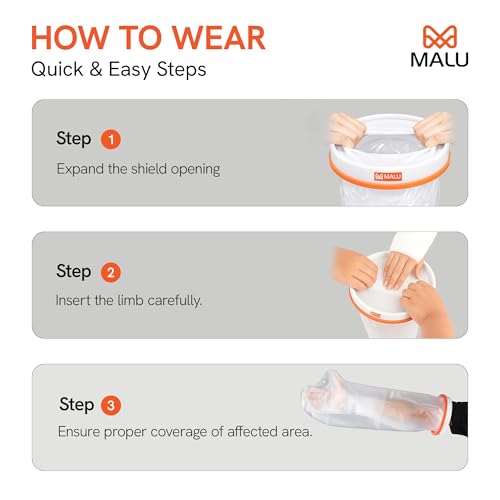 Image of 100% Waterproof Arm Cast Cover for Shower & Bath | Resuable Kids Cast Protector | Cast Covers for Shower Arm | Waterproof Shield for Showering After Surgery